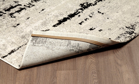 Panache PAN-5075D-CRAN Soft Powerloomed Cream Anthracite Area Rug By Viana Inc