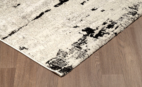 Panache PAN-5075D-CRAN Soft Powerloomed Cream Anthracite Area Rug By Viana Inc