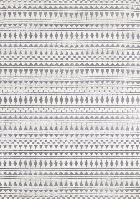 Lawson Cream Grey Southwest Inspired Machine Washable Foldable Rug by Kalora Interiors