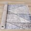 Darcy Grey Cream Blue Angular Carved Pile Rug by Kalora Interiors