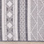 Bristol Reversible Grey White Striped Pattern Outdoor Rug by Kalora Interiors