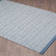 Prague PRA-BLU Hand Made Reversible Wool Blue White Area Rug By Viana Inc