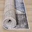 Darcy Grey Cream Blue Angular Carved Pile Rug by Kalora Interiors