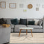 Novato Cream Grey Modern Dual Texture Swirling Line Rug by Kalora Interiors
