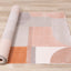 Belle Pink Grey Cream Multi-Geometric Pattern Plush Rug by Kalora Interiors
