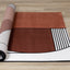 Claro White Black Orange Art Deco Geometric Plush Rug by Kalora Interiors