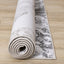 Intrigue White Grey Marble Swirl Rug by Kalora Interiors