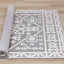 Lawson Grey Cream Elegant Traditional Machine Washable Foldable Rug by Kalora Interiors