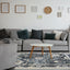 Sidra Distressed Blue Cream Border Rug by Kalora Interiors