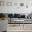 Lawson Grey Cream Elegant Traditional Machine Washable Foldable Rug by Kalora Interiors