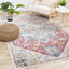 Fresco Cream Pink Yellow Blue Large Medallion Rug by Kalora Interiors