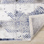 Chorus Grey Blue White Distressed Triangle Grid Rug by Kalora Interiors
