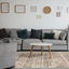 Evora Grey Cream Blue Yellow Pink Tribal Inspired Plush Rug by Kalora Interiors