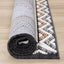 Lawson Grey Cream Orange Double Medallion Contemporary Machine Washable Foldable Rug by Kalora Interiors