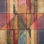 Folio Pink Yellow Blue Stained Glass Carved Rug by Kalora Interiors
