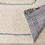 Novato Cream Grey Modern Dual Texture Swirling Line Rug by Kalora Interiors
