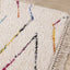 Bora Cream Rainbow Zig Zag Stripes Rug by Kalora Interiors