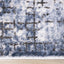 Darcy Grey Cream Blue Angular Carved Pile Rug by Kalora Interiors
