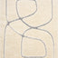 Novato Cream Grey Modern Dual Texture Swirling Line Rug by Kalora Interiors