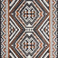 Lawson Grey Cream Orange Double Medallion Contemporary Machine Washable Foldable Rug by Kalora Interiors